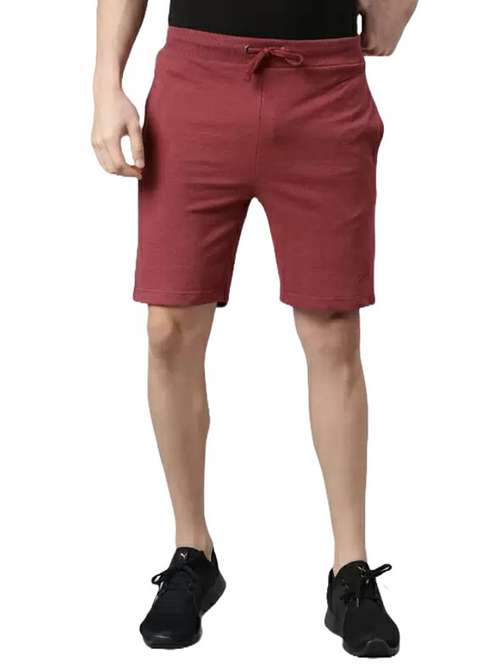 men solid mid rise regular fit shorts - 21576020 - Very Small Image - 1