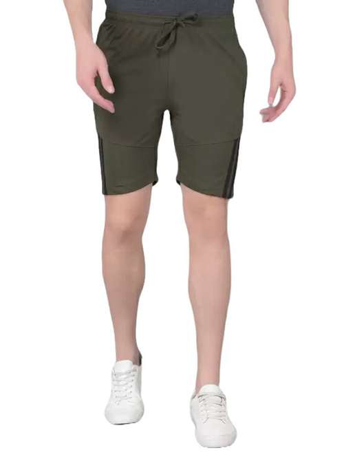 men green mid rise regular fit shorts - 21576061 - Very Small Image - 1