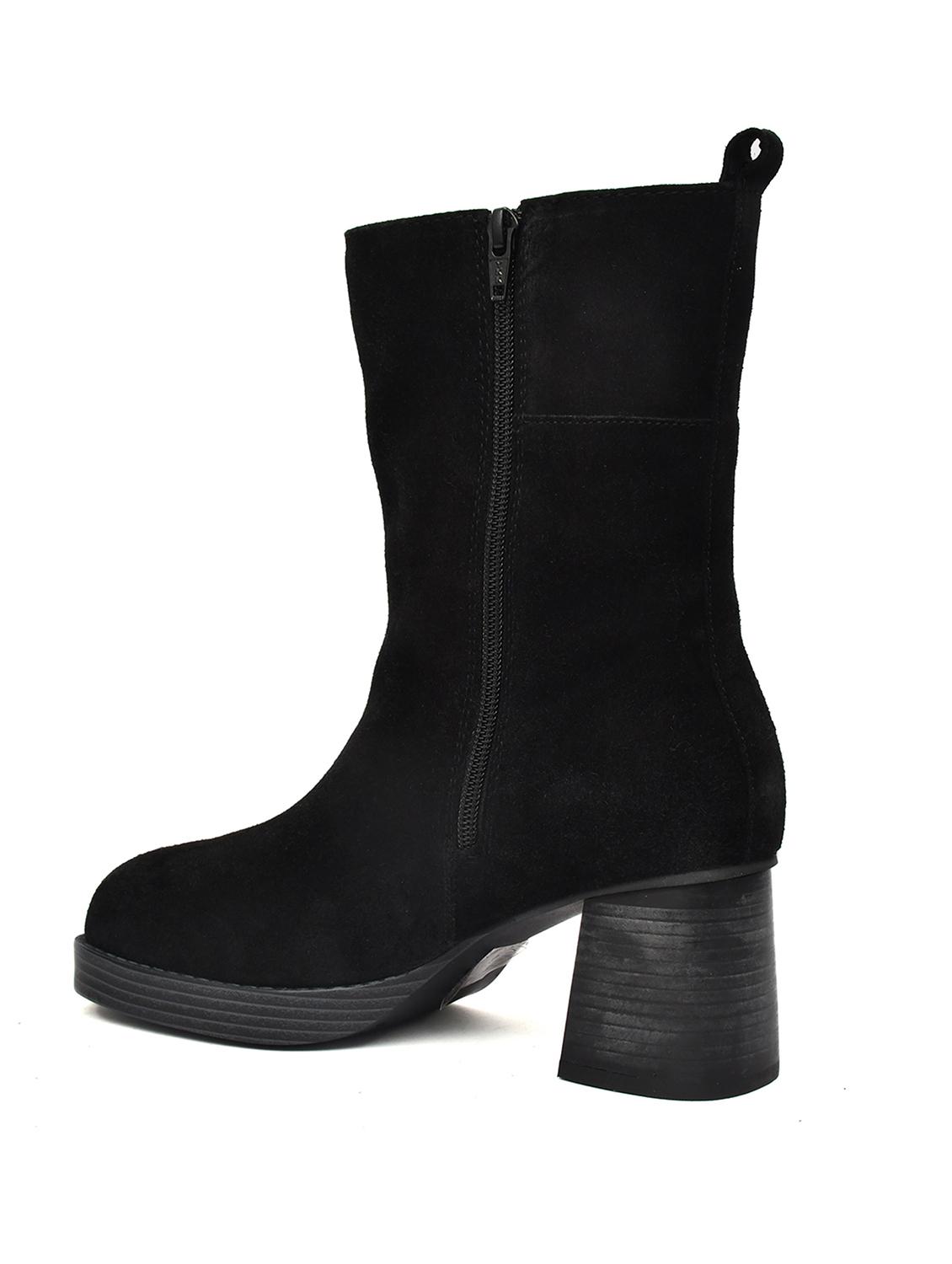 women solid ankle length boots - 21577204 - Standard Image - 3