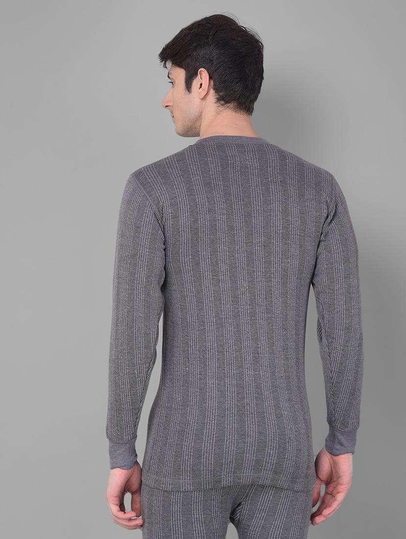 men pack of 2 solid v neck full sleeve thermal top - 21578056 - Standard Image - 2