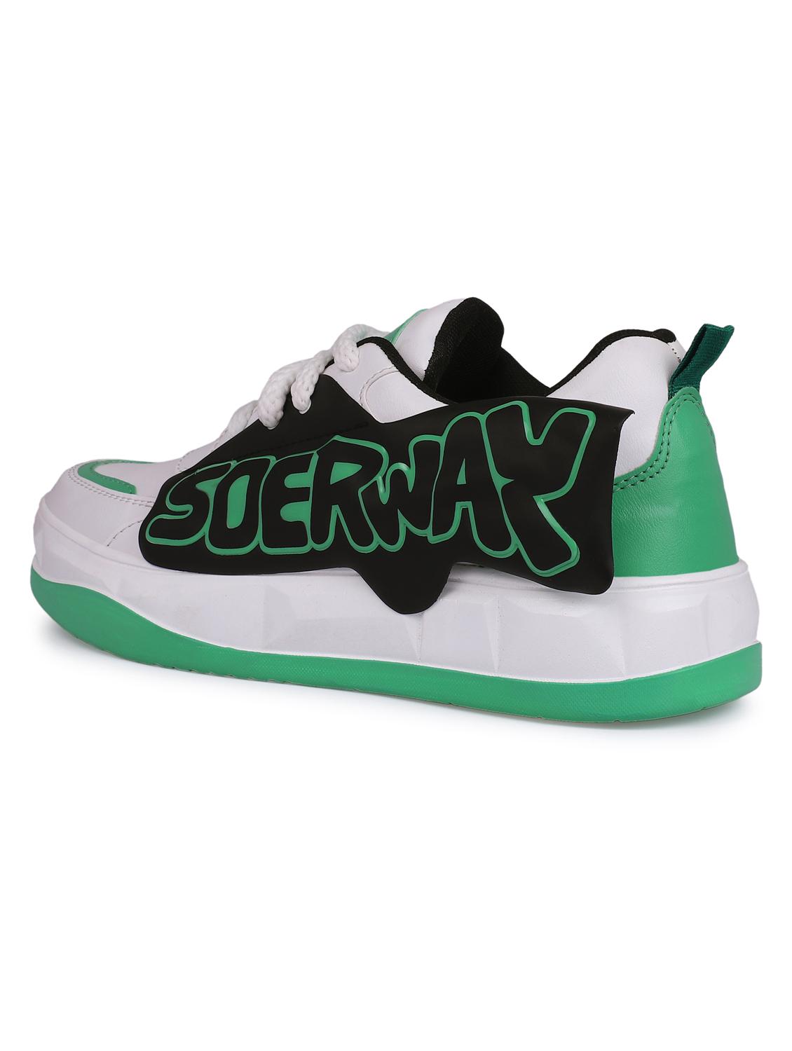 men green lace up sneaker shoes - 21579848 - Standard Image - 2