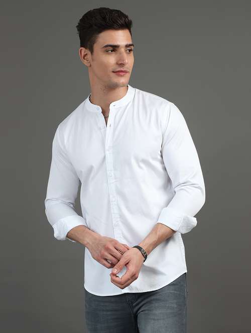 men solid long sleeve casual shirt - 21582706 - Very Small Image - 1