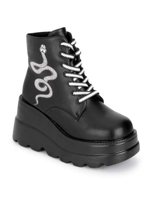 women black solid ankle boot - 21584847 - Very Small Image - 1