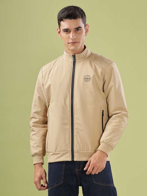 men solid long sleeve bomber jacket - 21586709 - Very Small Image - 1