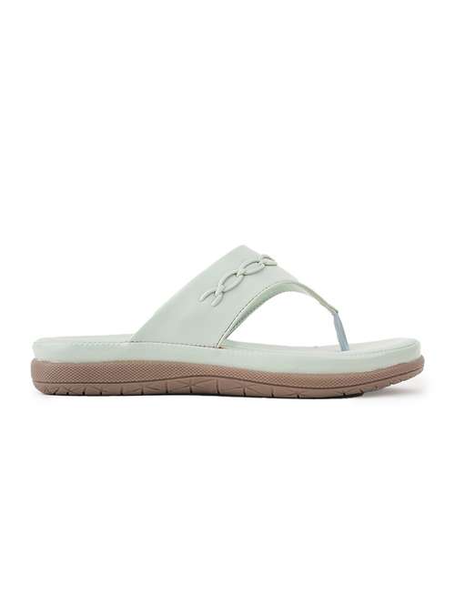 women sea green slip on sandal - 21591384 - Very Small Image - 1
