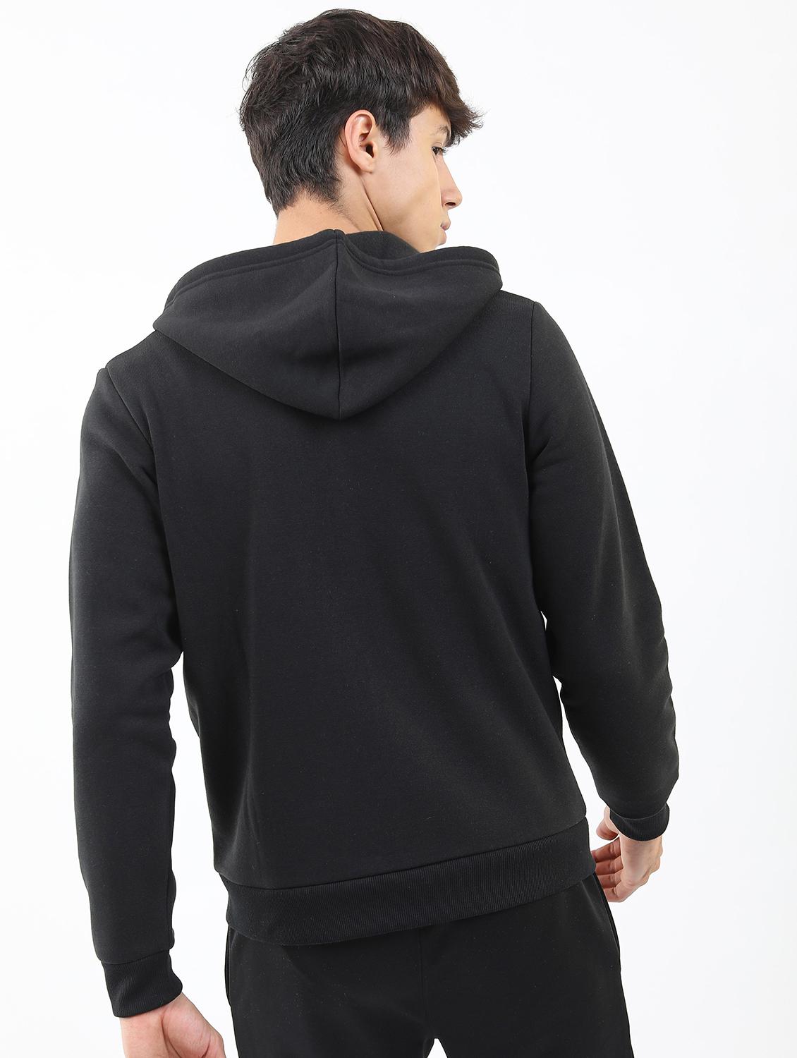 men plain hooded long sleeve sweatshirt - 21596457 - Standard Image - 2