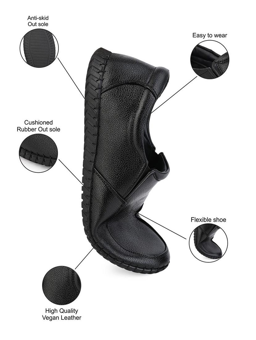men black solid slip on - 21597480 - Standard Image - 5