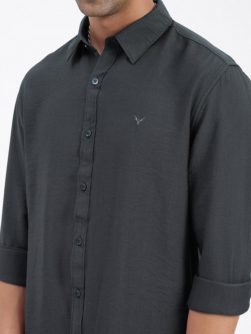 men regular fit solid long sleeve casual shirt - 21597564 - Zoom Image - 5