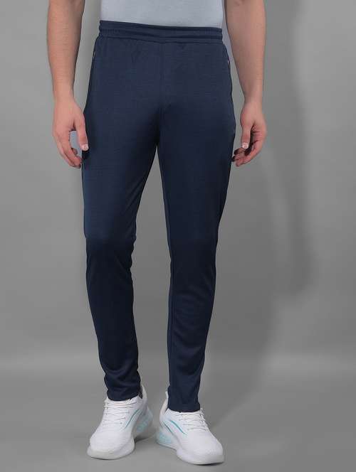 men mid rise solid full length track pant - 21601434 - Very Small Image - 1