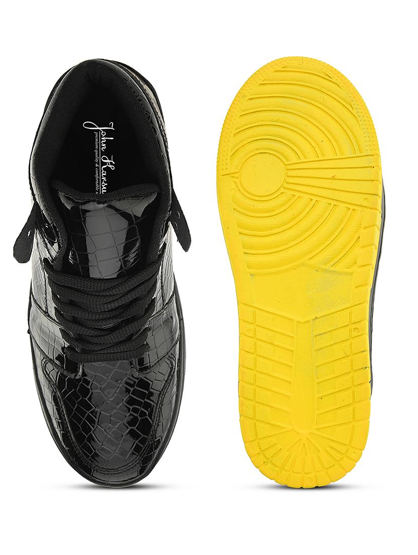 men textured lace-up sneakers - 21614072 - Standard Image - 5