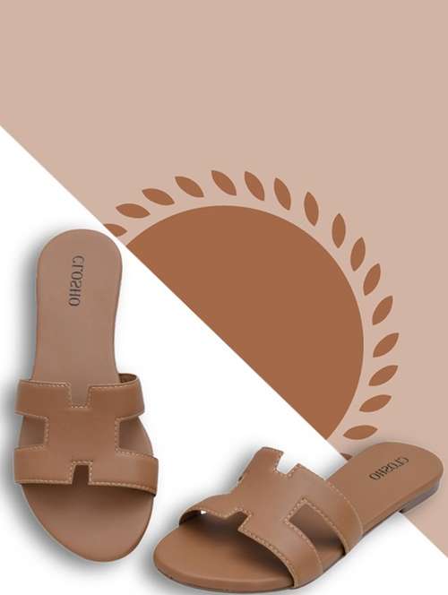 women beige slip on sandal - 21616923 - Very Small Image - 1