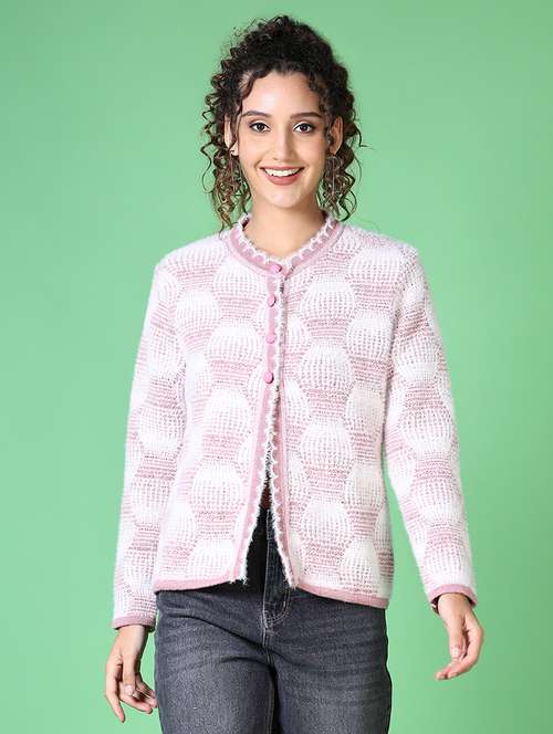 women self design long sleeve cardigan - 21627678 - Very Small Image - 1