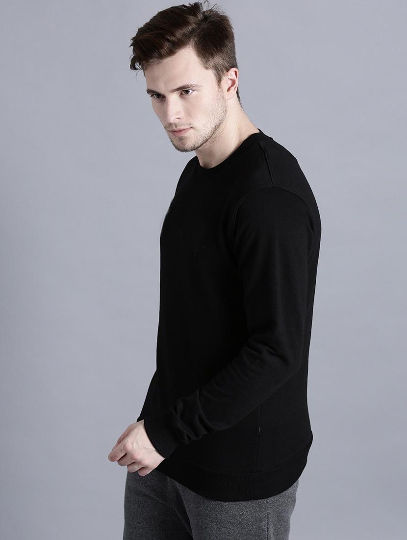 men plain round neck long sleeve sweatshirt - 21629449 - Zoom Image - 2