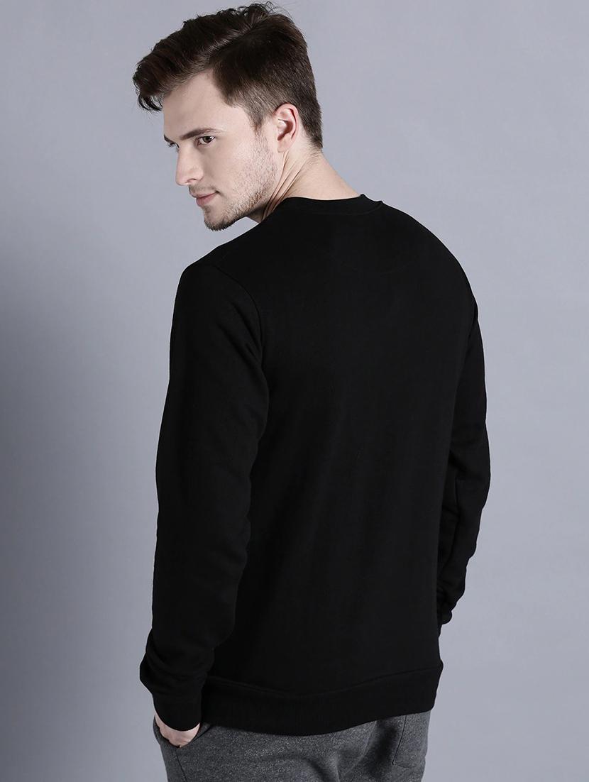 men plain round neck long sleeve sweatshirt - 21629449 - Zoom Image - 3