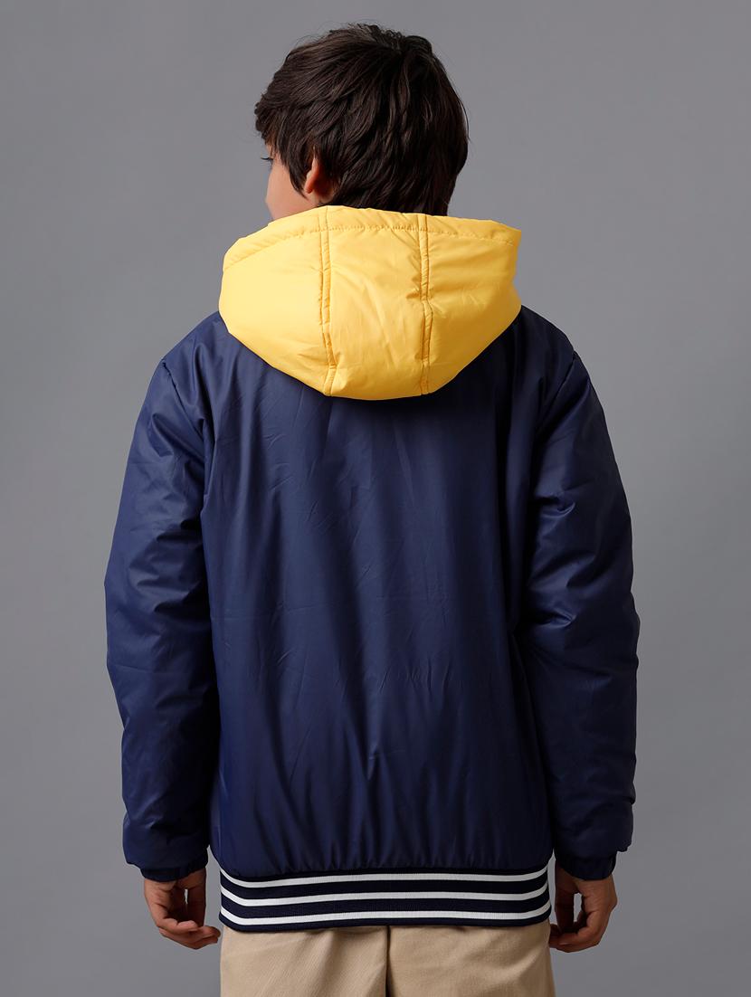 boys color block long sleeve hooded jacket - 21629924 - Zoom Image - 3