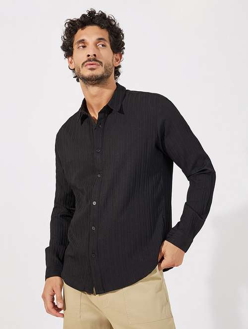 styli men texture long sleeve shirt  - 21630644 - Very Small Image - 1