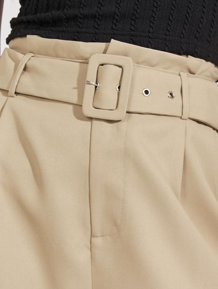 women beige solid wide leg trousers - 21632015 - Standard Image - 3