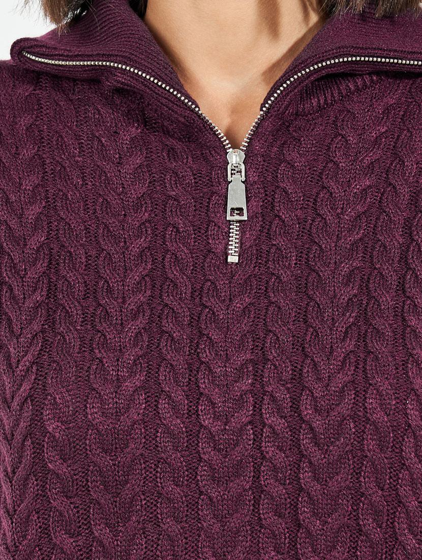 women long sleeves self design pullover - 21632067 - Standard Image - 4