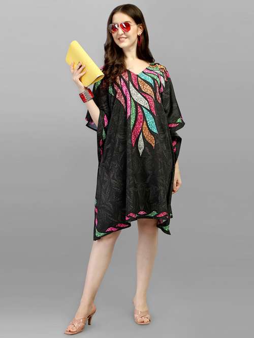 women printed relaxed fit kaftan dress - 21633901 - Very Small Image - 1