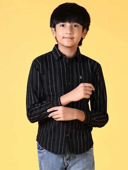boys long sleeves striped shirt - 21634454 - Very Small Image - 1