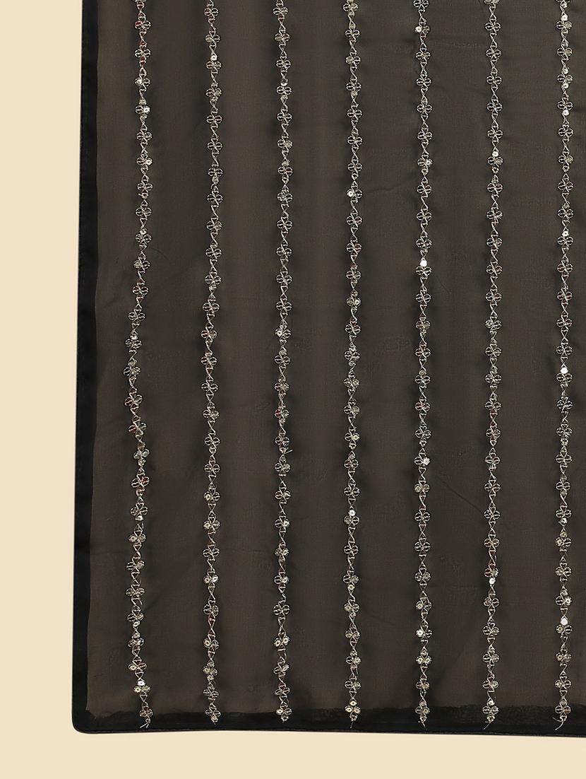 women solid with work embellished saree with blouse - 21635349 - Zoom Image - 5