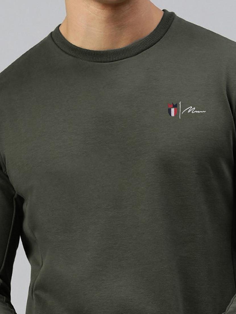 men solid long sleeve regular fit sweatshirt - 21635422 - Standard Image - 4