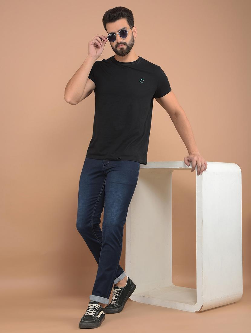 men low rise denim plain jeans - 21639015 - Zoom Image - 4