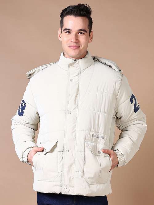 men solid long sleeve quilted jacket - 21639266 - Very Small Image - 1