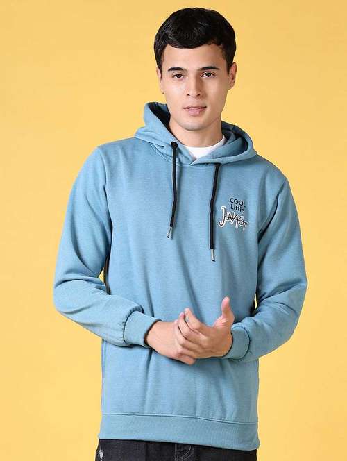 men long sleeve regular fit hooded sweatshirt - 21641412 - Very Small Image - 1
