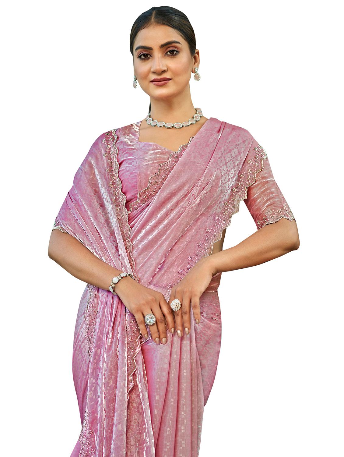 women self design embellished saree with blouse - 21641793 - Zoom Image - 2
