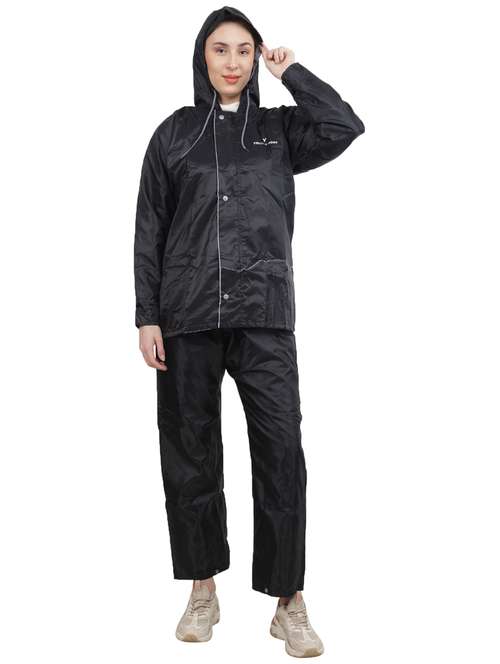 women solid hooded rain suit set   - 21643857 - Very Small Image - 1