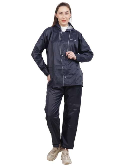 women solid hooded rain suit set   - 21643860 - Very Small Image - 1