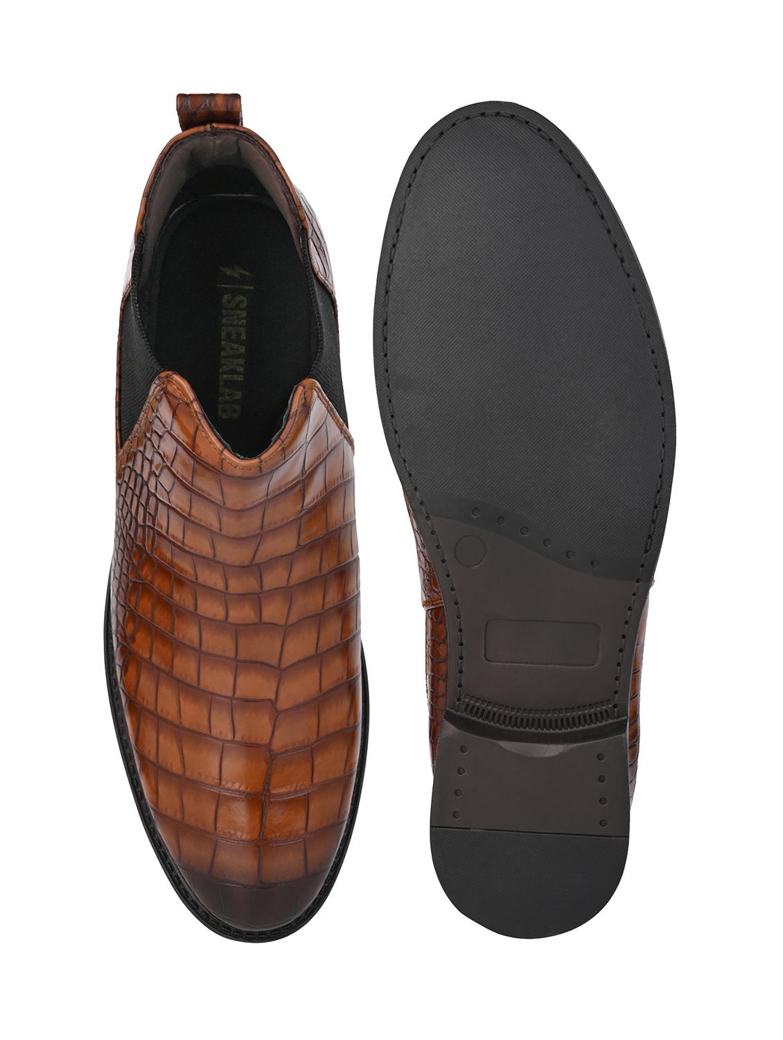 men tan slip on boots - 21659856 - Zoom Image - 4