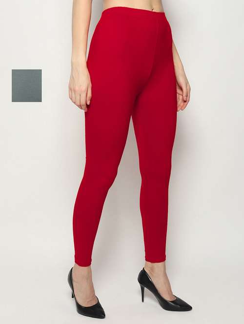 women pack of 2 solid legging - 21660714 - Very Small Image - 1