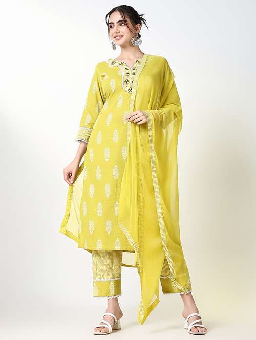 women printed kurta pant set with dupatta - 21661673 - Very Small Image - 1