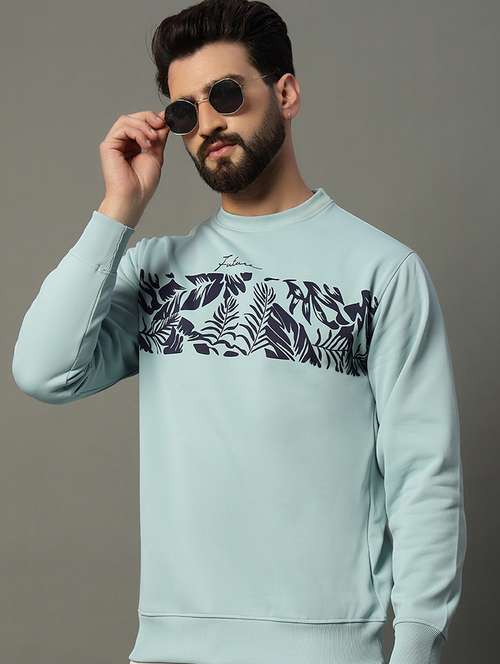 men long sleeve chest printed sweatshirt - 21662917 - Very Small Image - 1
