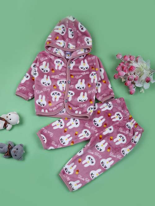 kids printed full length twin set - 21666801 - Very Small Image - 1