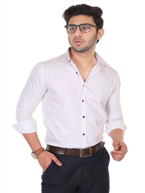 men long sleeves solid formal shirt - 21667182 - Very Small Image - 1