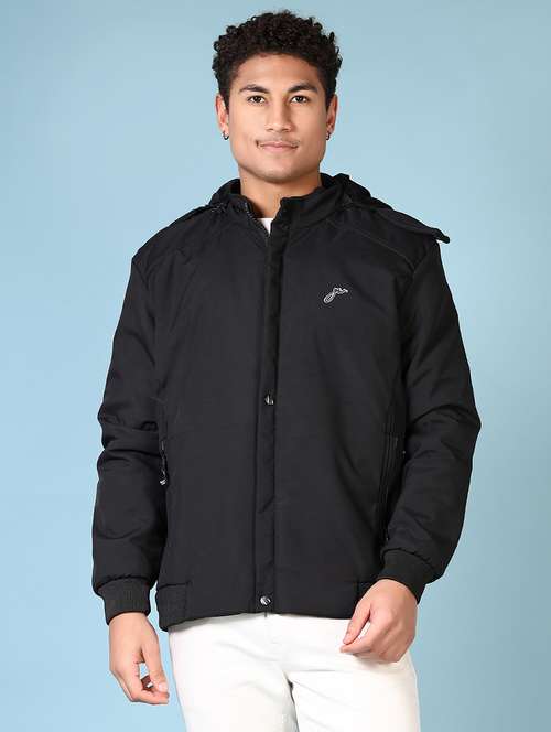 men solid long sleeve bomber jacket - 21669095 - Very Small Image - 1