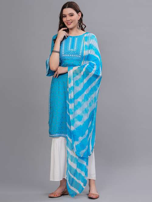 women printed kurta sharara set with dupatta - 21669512 - Very Small Image - 1