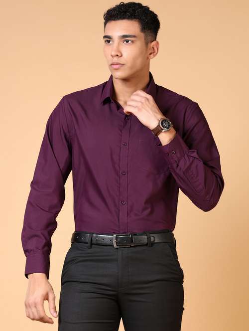men solid long sleeve formal shirt - 21672239 - Very Small Image - 1