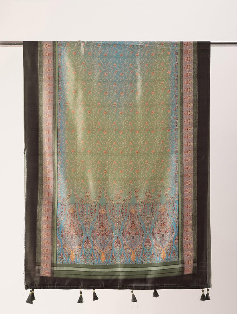 women green self design dupatta - 21672901 - Standard Image - 3