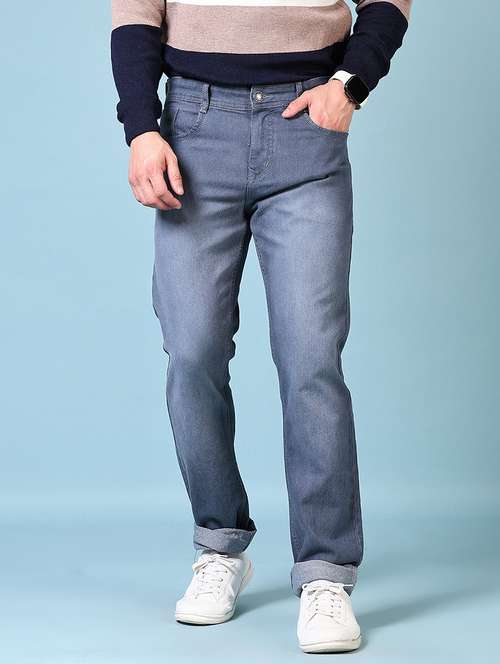 men mid rise washed jeans - 21677676 - Very Small Image - 1