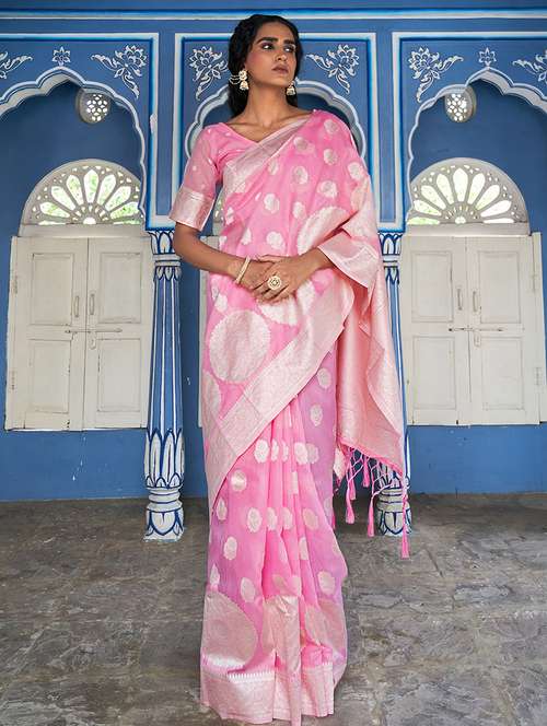 women self design banarasi saree with blouse - 21678741 - Very Small Image - 1