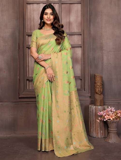 women self design kanjivaram saree with blouse - 21678805 - Very Small Image - 1