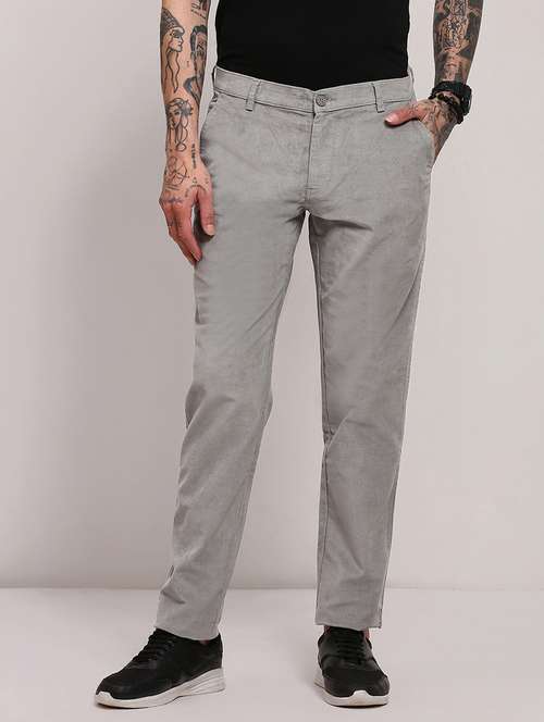 men mid rise solid chinos - 21682443 - Very Small Image - 1