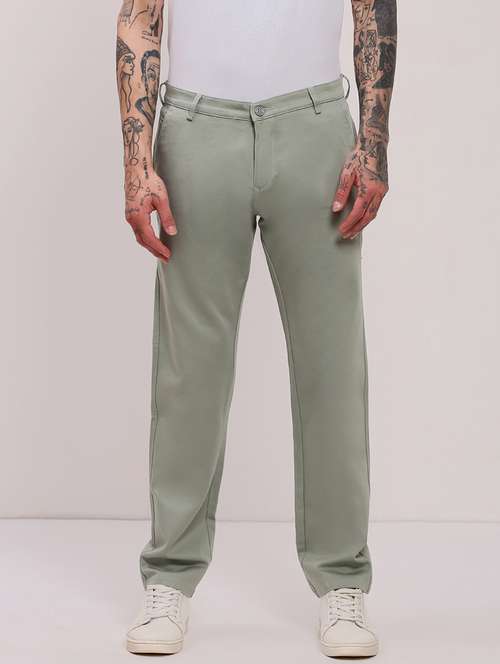 men low rise solid chinos - 21682462 - Very Small Image - 1