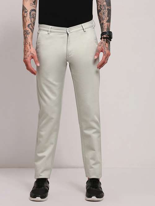 men low rise solid chinos - 21682468 - Very Small Image - 1