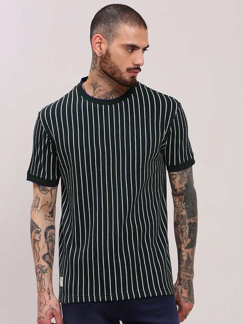 men short sleeves striped t-shirt - 21682470 - Very Small Image - 1