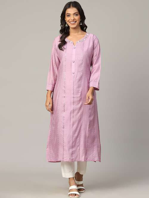 women embroidered sequin work straight kurta - 21683344 - Very Small Image - 1